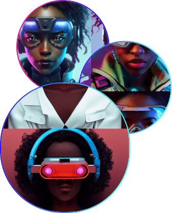 three women wearing vr headset